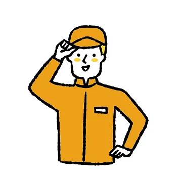 帽子を被った作業員のイラスト